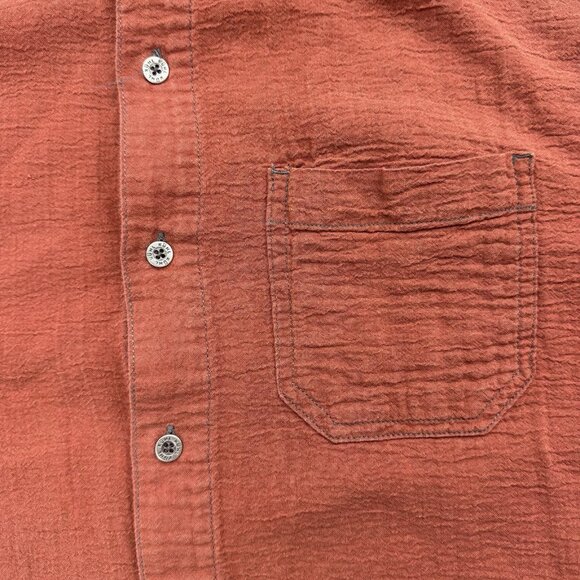 Kuhl Mens L Burnt Orange Rugged Short Sleeve Shirt Born In The Mountains - Picture 4 of 8